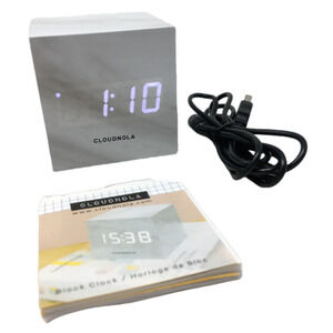 CLOUDNOLA Block Clock 3-in-1 LED Cube Alarm Clock Time Temperature Date NWT